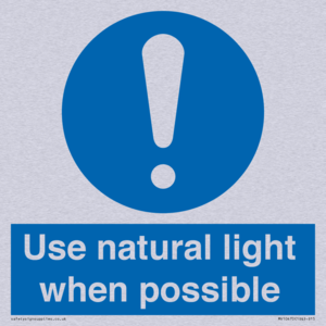 Use natural light when possible